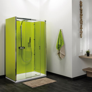 Cabine de douche intégrale accès façade (fixe + coulissant)
