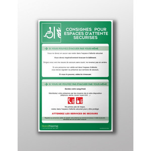 Posters consignes et évacuation (image 1) - Cliquez pour la voir en plus grand, dans une nouvelle fenêtre. Posters consignes et évacuation (image 1)
