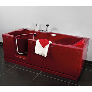 Image Baignoire à porte position allongée