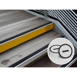 Lettrage et Pictogramme pour contremarche (image 1) - Cliquez pour la voir en plus grand, dans une nouvelle fenêtre. Lettrage et Pictogramme pour contremarche (image 1)