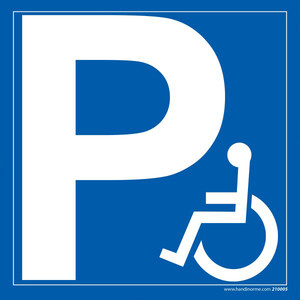 Image Panneau Parking PMR carré