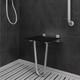 Siège de douche repliable avec support sol (miniature 1) 