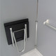 Siège de douche repliable avec support sol et dosseret (miniature 2) 