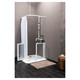 Portes de douche mi-hauteur - Installation en angle (miniature 3) 